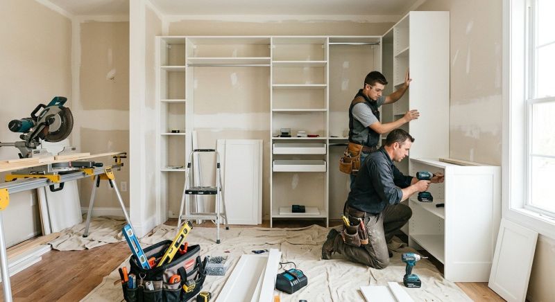 Wood Cabinet Installation