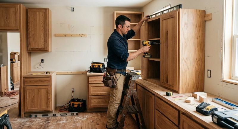 Wood Cabinet Installation in Bloomington, IN